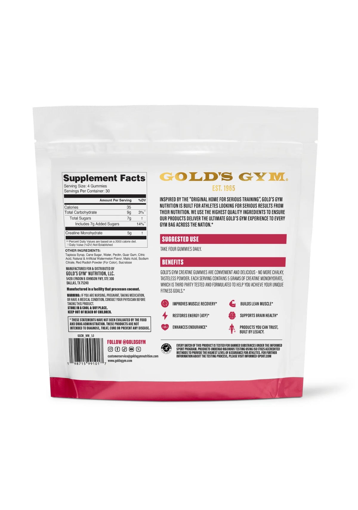 Gold's Gym® Creatine Gummies
